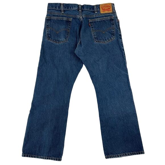 Levi’s 517 Dark Wash 35” x 27” Zip Front Nice Patina GUC - Picture 2 of 9